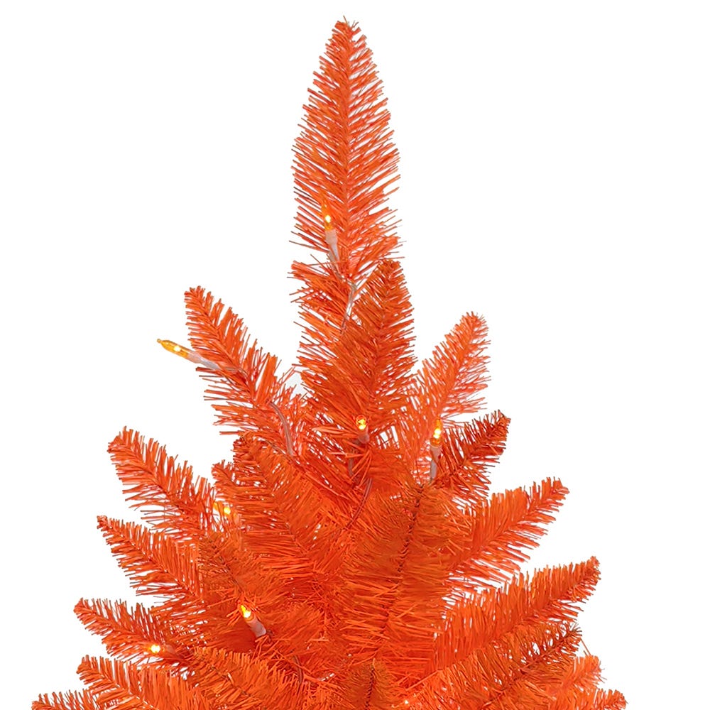 Kurt S. Adler 3' Battery Operated Pre-Lit Halloween Orange Potted Tree With Orange LED Lights