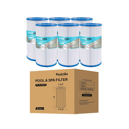 Poolzilla Replacement Pool Filter for Type A or C, Intex 29000E/59900E, Easy Set Pool Filters, Summer Escapes or Summer Waves