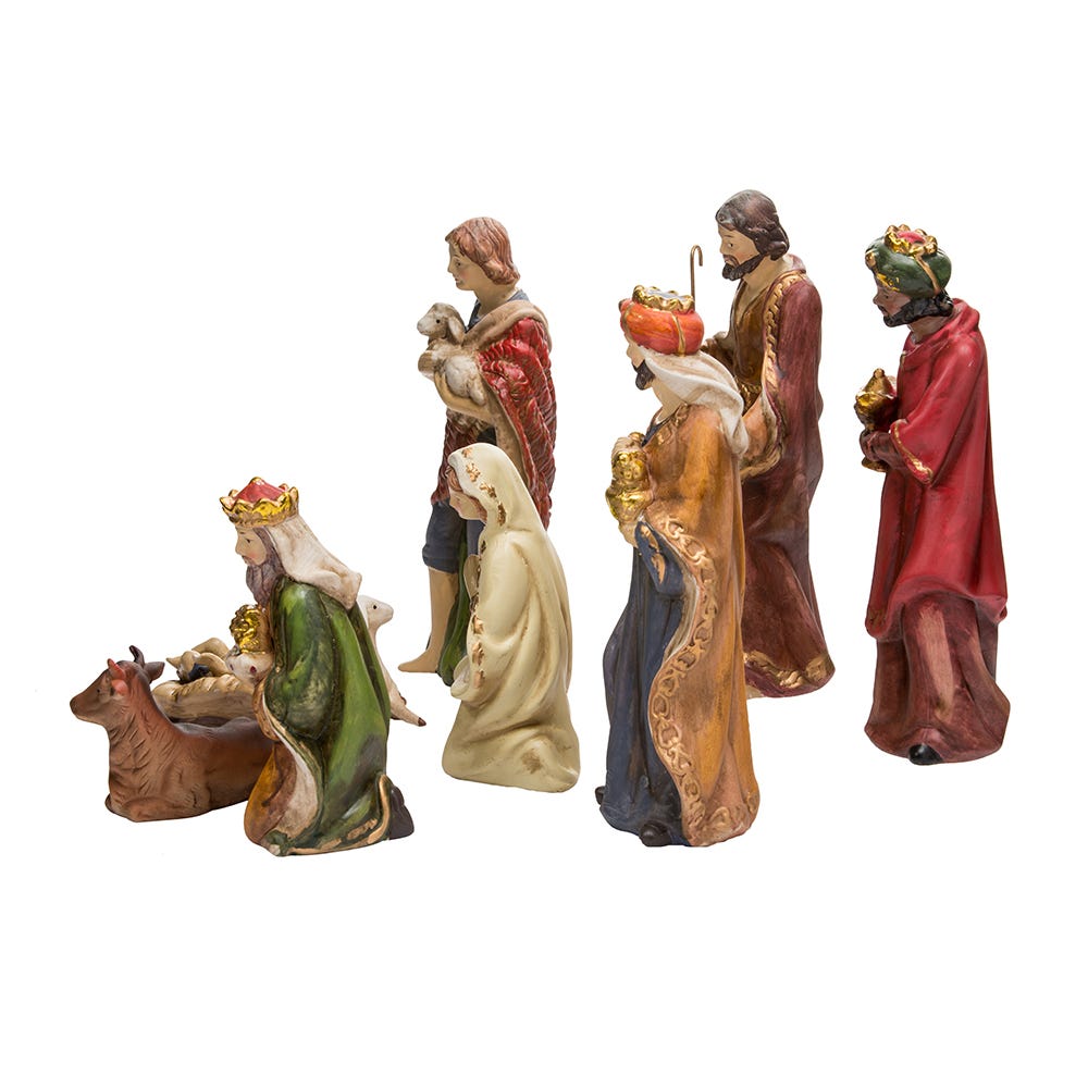Kurt S. Adler Porcelain Nativity Set, 9-Piece Set