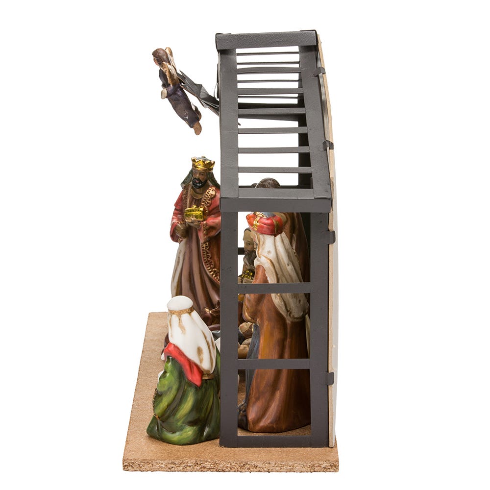 Kurt S. Adler Porcelain Nativity Set With Stable, 10-Piece Set