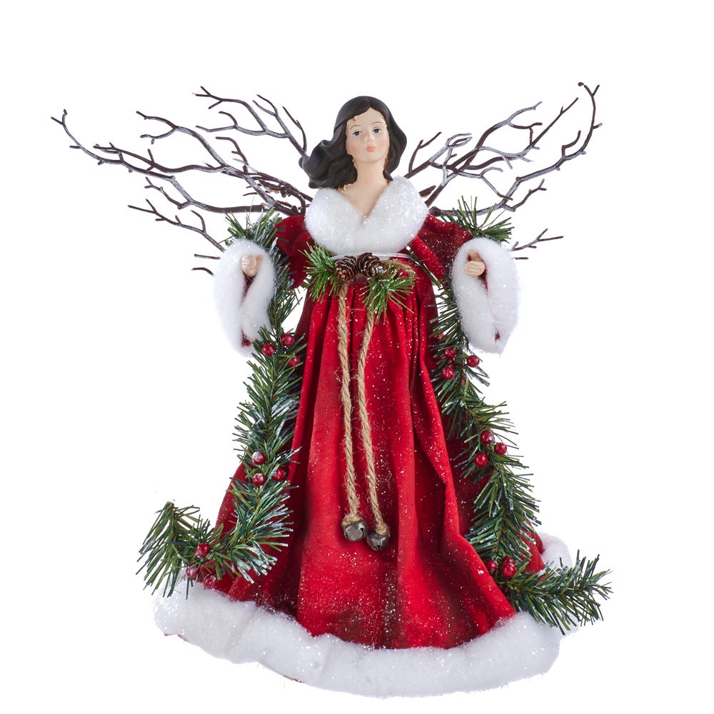 Kurt S. Adler 14“ Un-Lit Red Angel Treetop