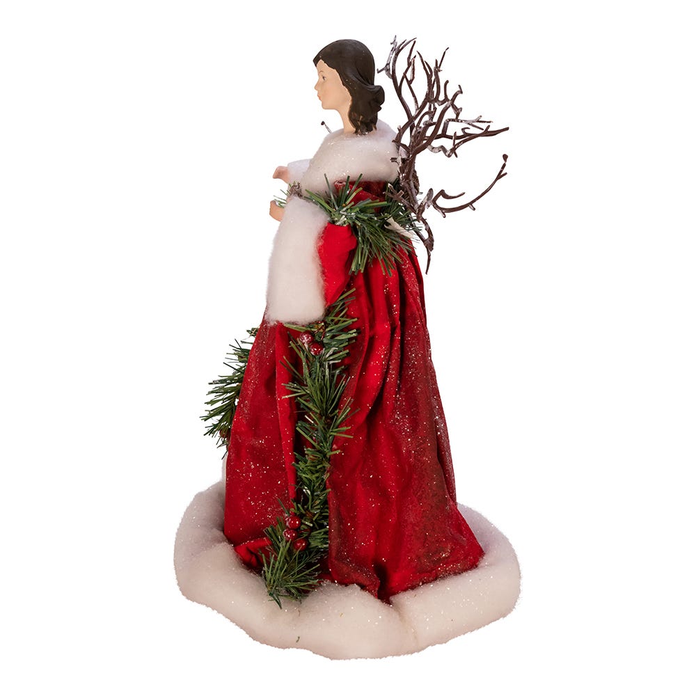 Kurt S. Adler 14“ Un-Lit Red Angel Treetop