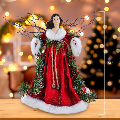Kurt S. Adler 14“ Un-Lit Red Angel Treetop
