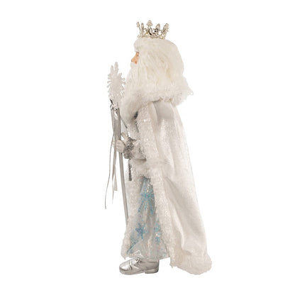 Kurt S. Adler 21“ Silver, White and Light Blue Standing Santa