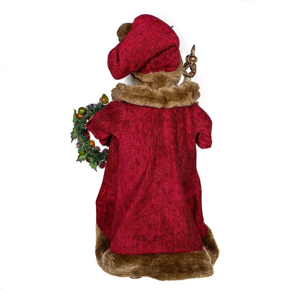 Kurt S. Adler 20“ Sugar Fruit Santa With Fruit Wreath