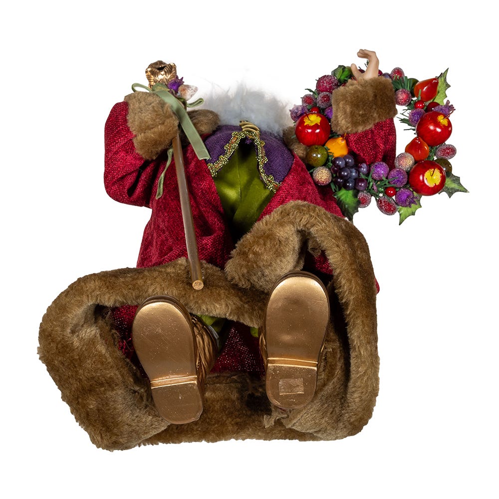 Kurt S. Adler 20“ Sugar Fruit Santa With Fruit Wreath