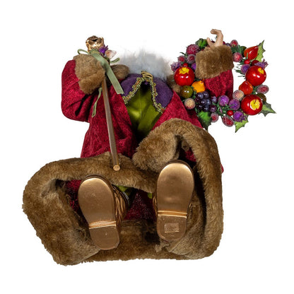 Kurt S. Adler 20“ Sugar Fruit Santa With Fruit Wreath