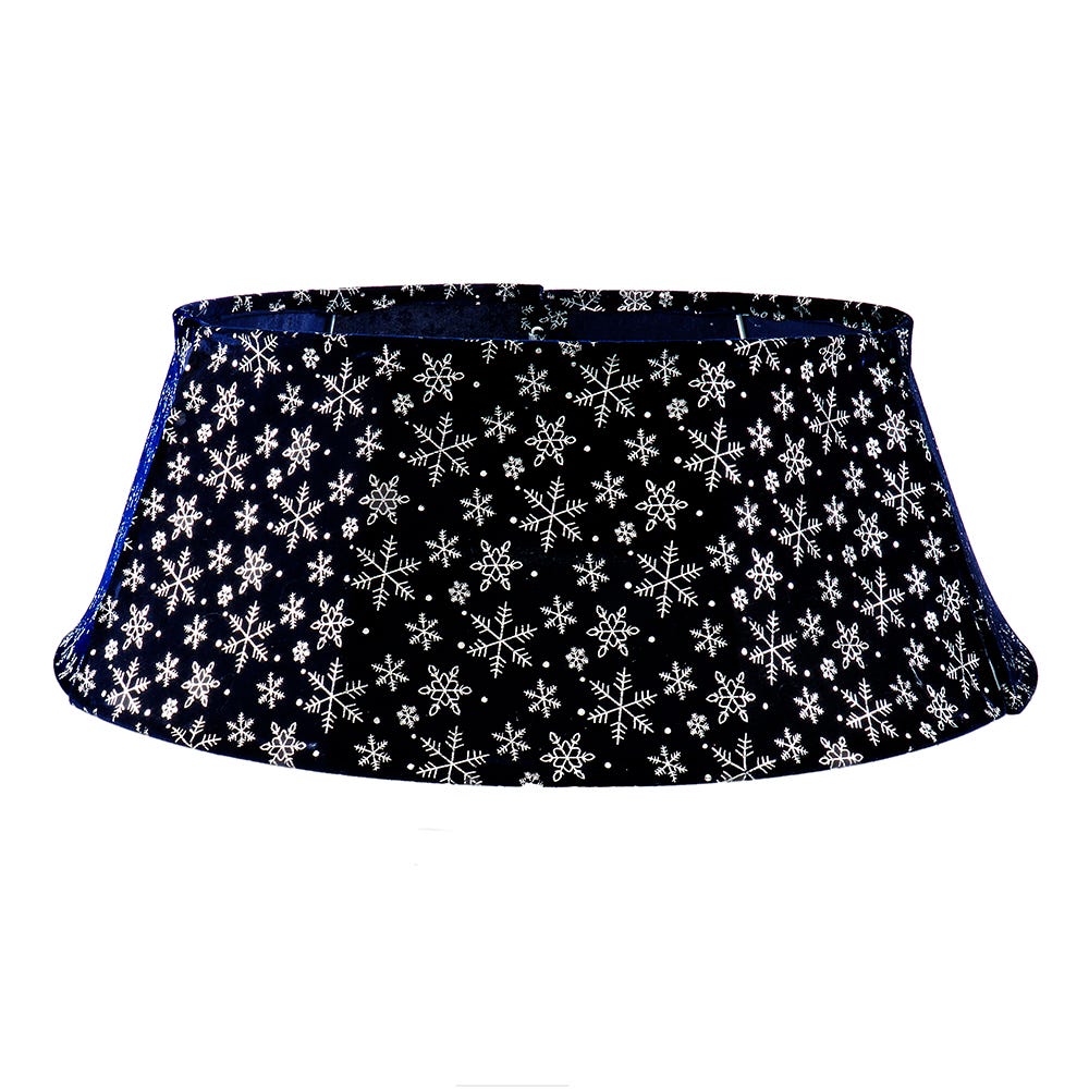 Kurt S. Adler 27“ Navy With Snowflakes Tree Collar