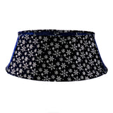 Kurt S. Adler 27“ Navy With Snowflakes Tree Collar
