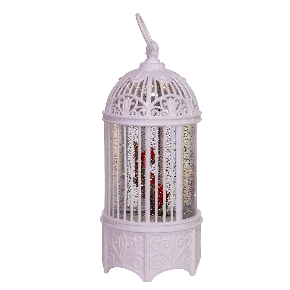 Kurt S. Adler 10.25“ Battery-Operated LED Bird Cage Lantern With Motion