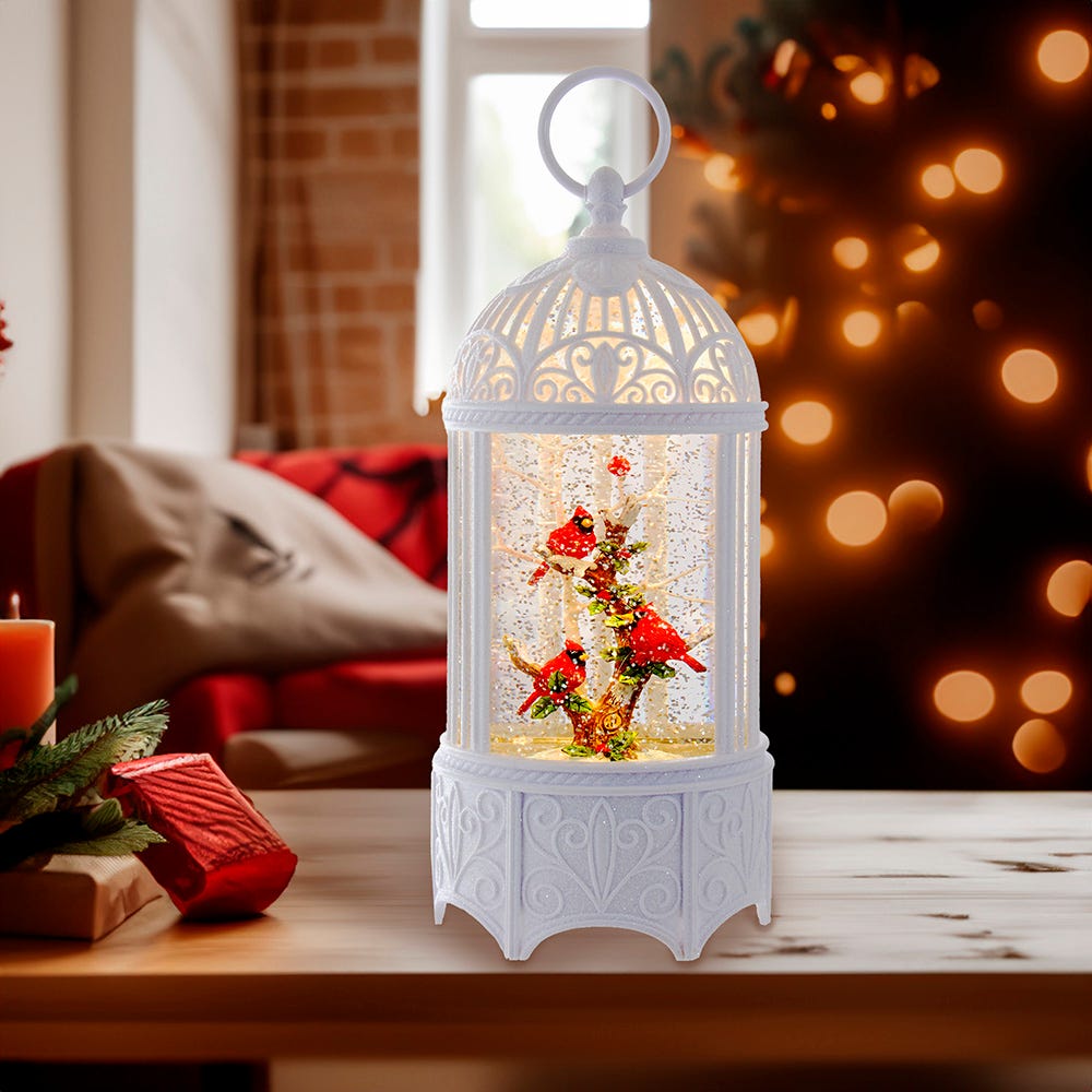 Kurt S. Adler 10.25“ Battery-Operated LED Bird Cage Lantern With Motion