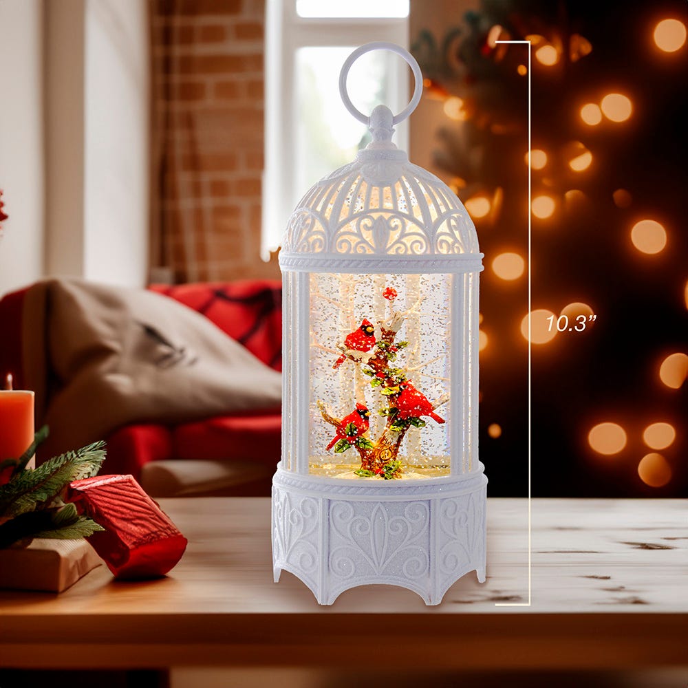 Kurt S. Adler 10.25“ Battery-Operated LED Bird Cage Lantern With Motion