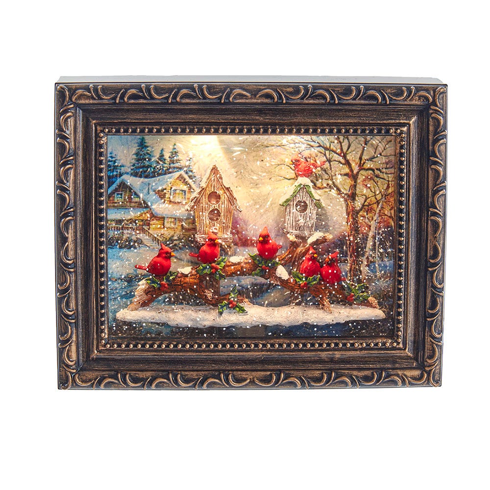 Kurt S. Adler Battery Operated Musical Water Cardinals Frame