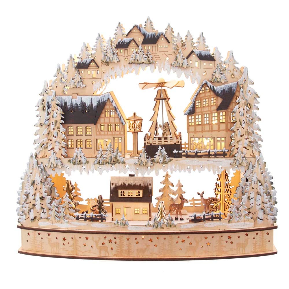 Kurt S. Adler Battery-Operated LED Village With Motion