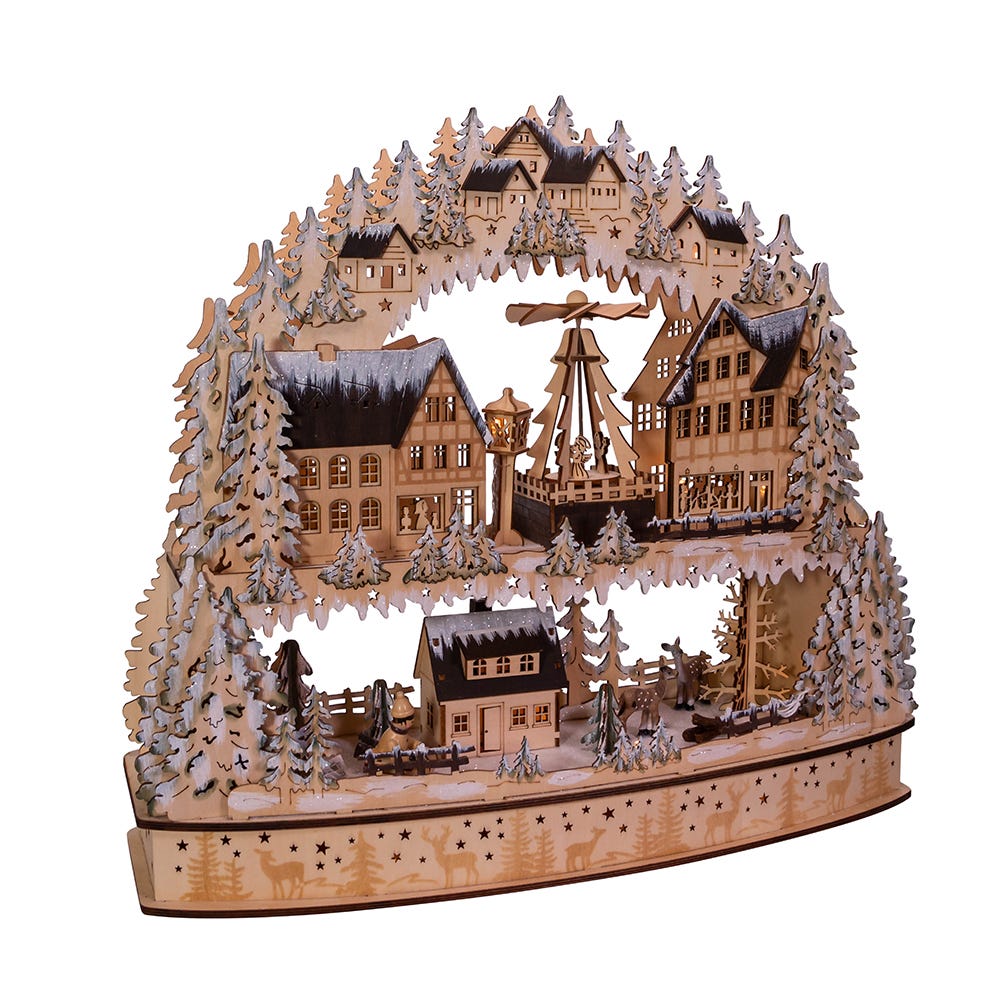 Kurt S. Adler Battery-Operated LED Village With Motion