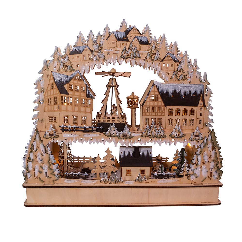 Kurt S. Adler Battery-Operated LED Village With Motion