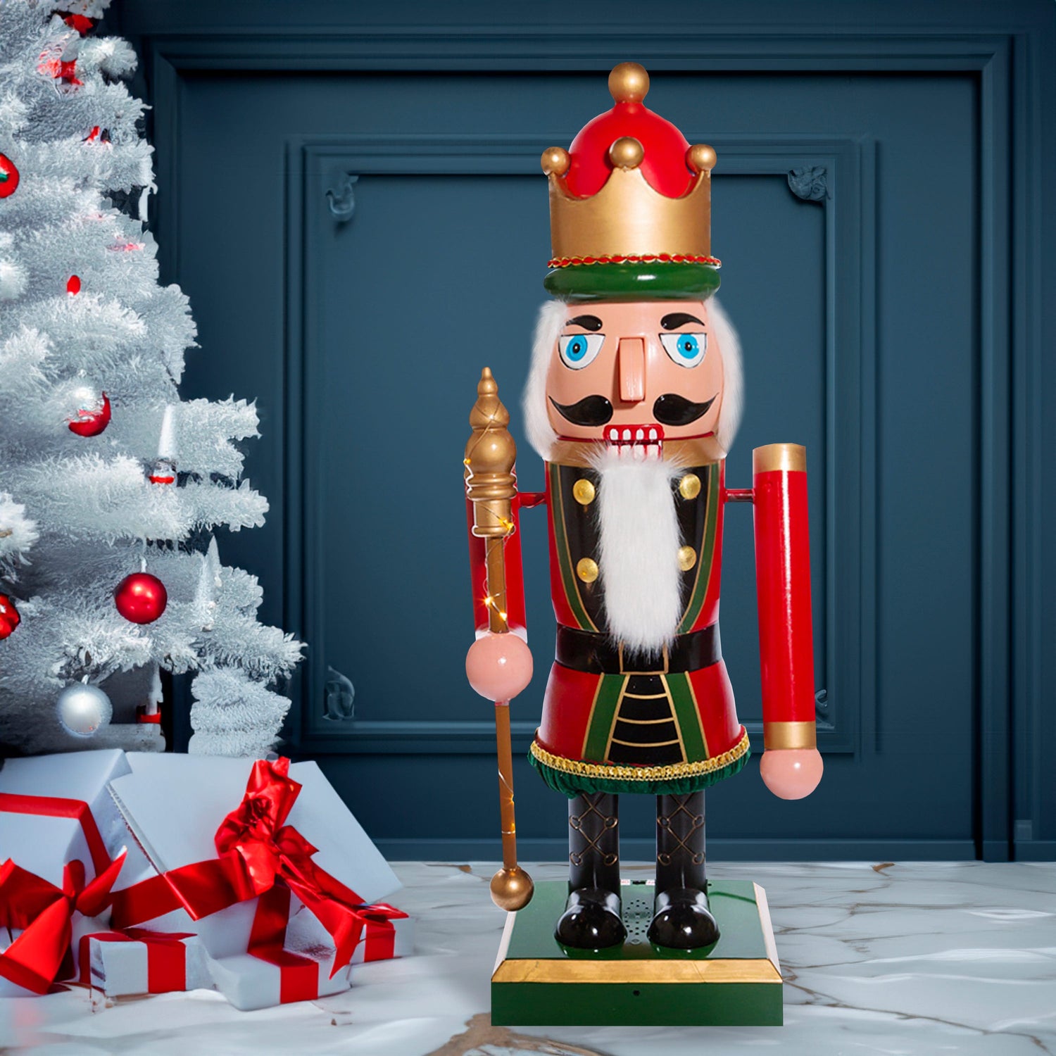 Kurt S. Adler 43“ LED Lighted Musical Collapsible Nutcracker