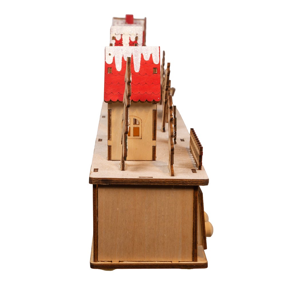 Kurt S. Adler 7“ Battery Operated 15-light LED Christmas Village With Advent Calendar
