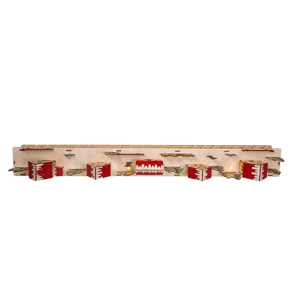 Kurt S. Adler 7“ Battery Operated 15-light LED Christmas Village With Advent Calendar