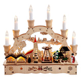 Kurt S. Adler 10.25“ Wooden LED Light-Up Musical/Motion Christmas Village