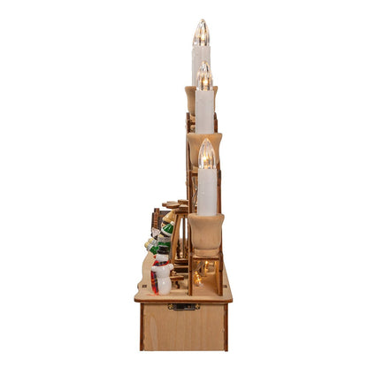 Kurt S. Adler 10.25“ Wooden LED Light-Up Musical/Motion Christmas Village