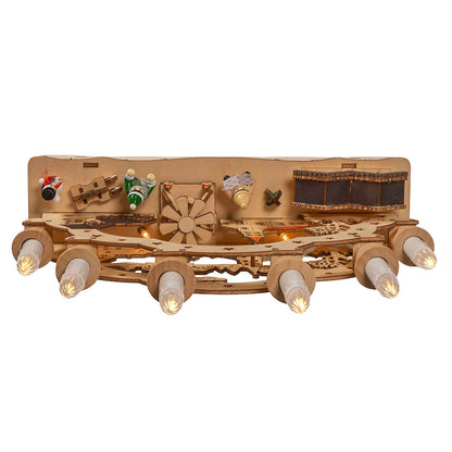 Kurt S. Adler 10.25“ Wooden LED Light-Up Musical/Motion Christmas Village