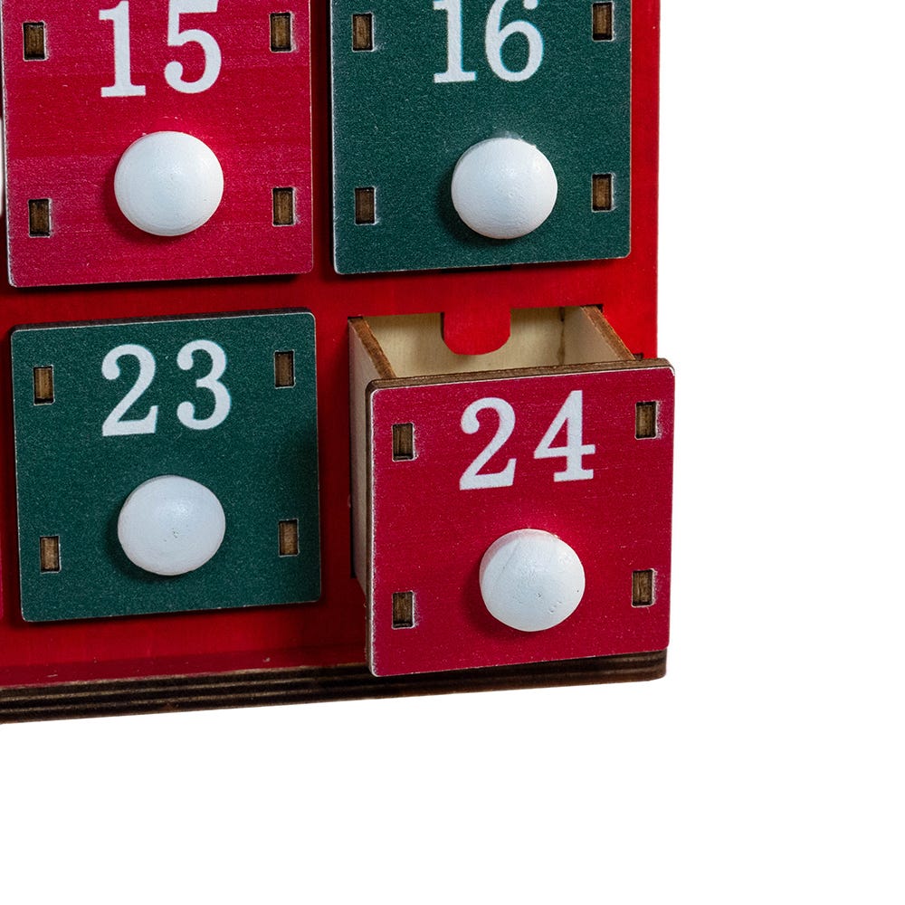 Kurt S. Adler 15.75“ Battery Operated Wooden LED Lighted Advent Calendar