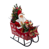 Kurt S. Adler 24“ Battery Operated Musical LED Santa In Metal Sleigh Table Piece