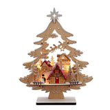 Kurt S. Adler 13“ Battery Operated 10-Light Tree With Village Scene