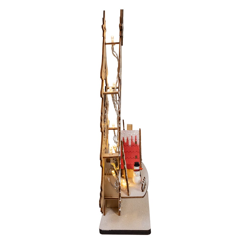 Kurt S. Adler 13“ Battery Operated 10-Light Tree With Village Scene