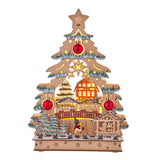 Kurt S. Adler 8.3“ Battery Operated LED Lighted Tree With Village Scene Table Piece