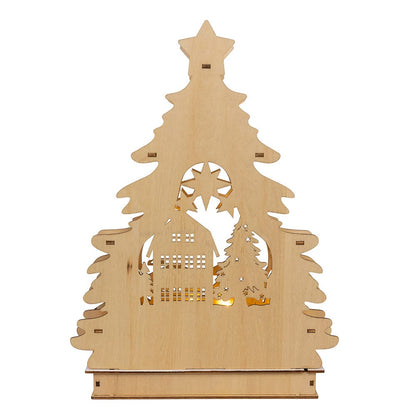 Kurt S. Adler 8.3“ Battery Operated LED Lighted Tree With Village Scene Table Piece
