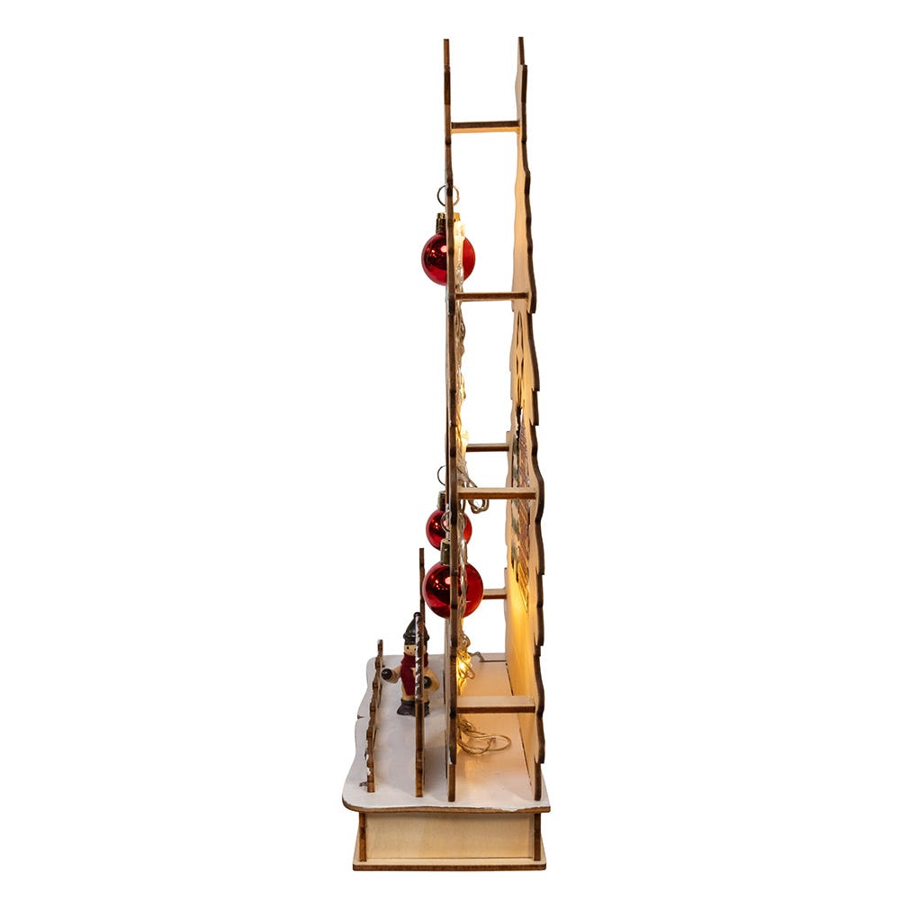 Kurt S. Adler 8.3“ Battery Operated LED Lighted Tree With Village Scene Table Piece
