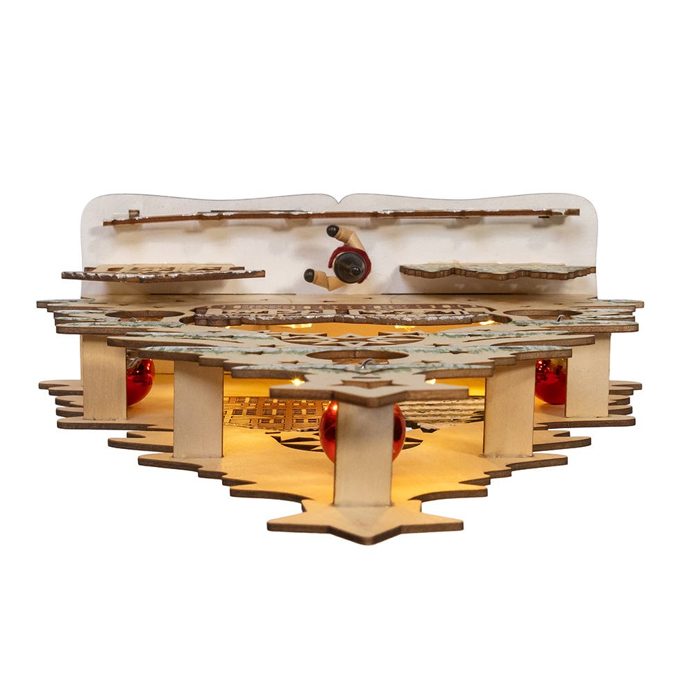 Kurt S. Adler 8.3“ Battery Operated LED Lighted Tree With Village Scene Table Piece