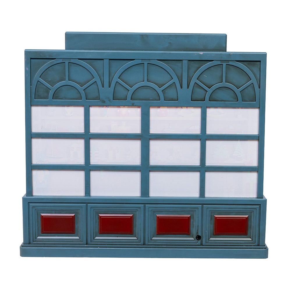 Kurt S. Adler 8.375“ Battery Operated USB LED Lighted Christmas Shop With Spinning Glitter Water