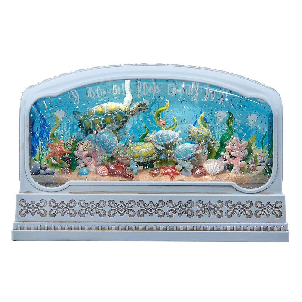 Kurt S. Adler 6“ Battery Operated USB LED Lighted Marine Scene Water Lantern