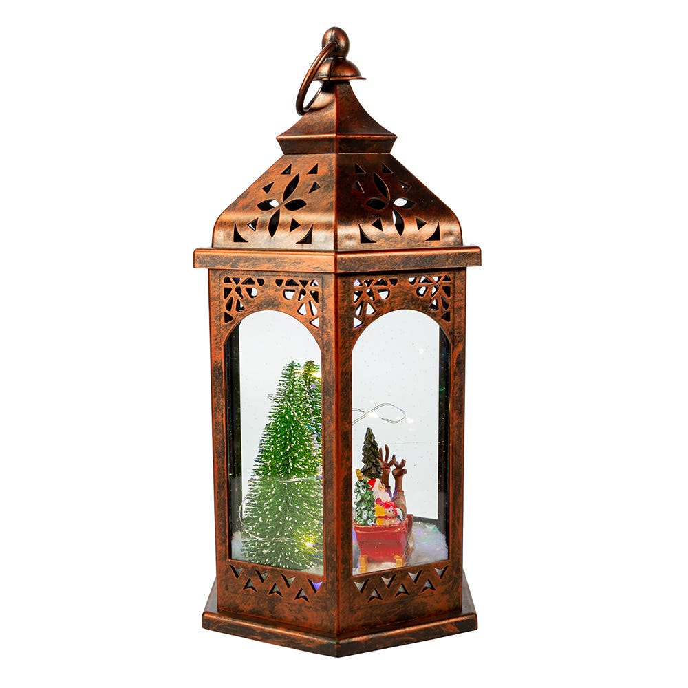 Kurt S. Adler 13“ Battery Operated Lighted Santa Lantern