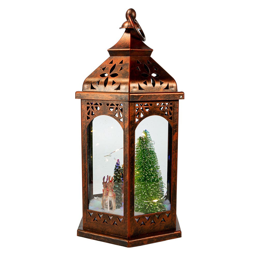 Kurt S. Adler 13“ Battery Operated Lighted Santa Lantern