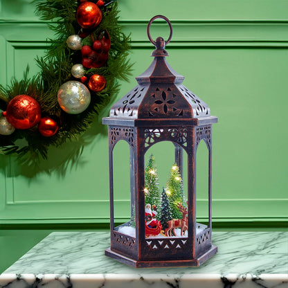 Kurt S. Adler 13“ Battery Operated Lighted Santa Lantern