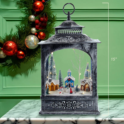 Kurt S. Adler 15“ Battery-Operated LED Musical Christmas Village Lantern
