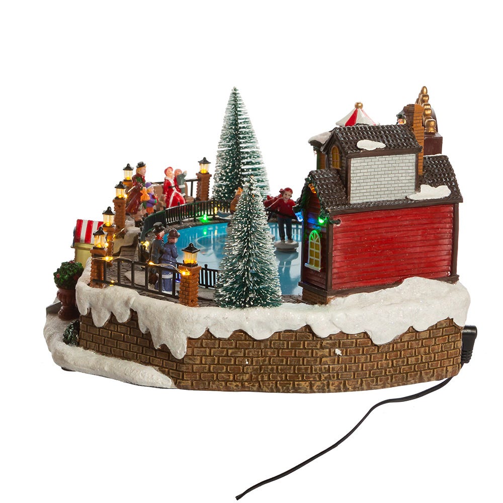 Kurt S. Adler 6.5“ LED Musical Ice Hockey Rink Table Piece