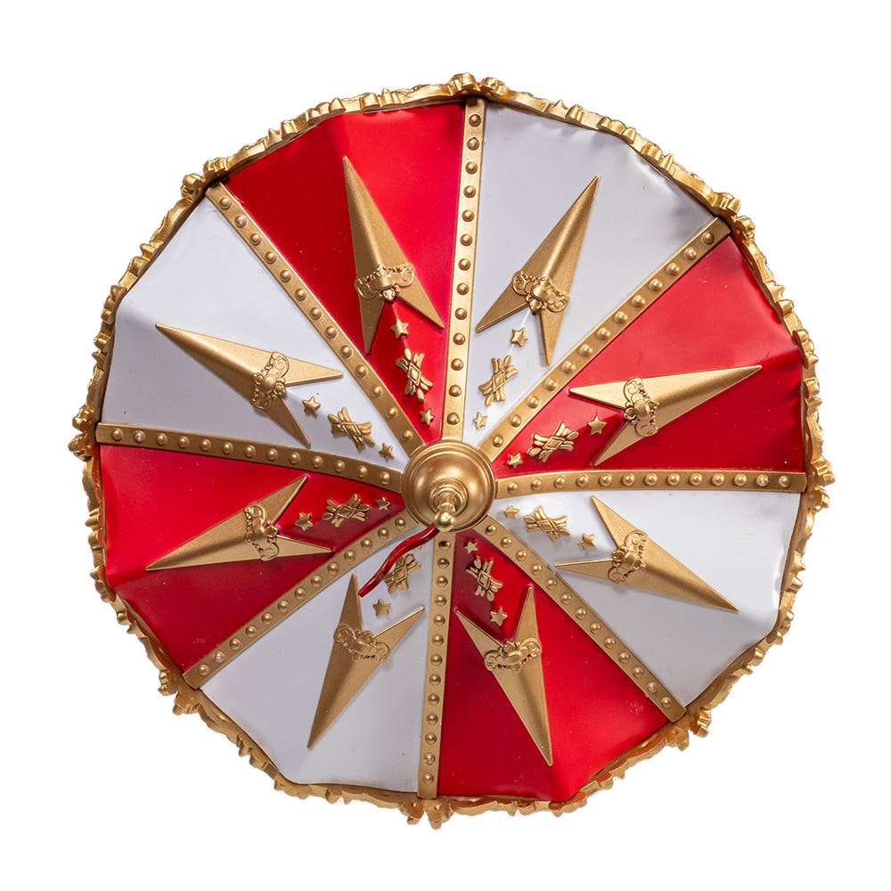 Kurt S. Adler 11.1“ Battery Operated Multicolor LED Lighted Musical Santa Carousel With Motion Table Piece