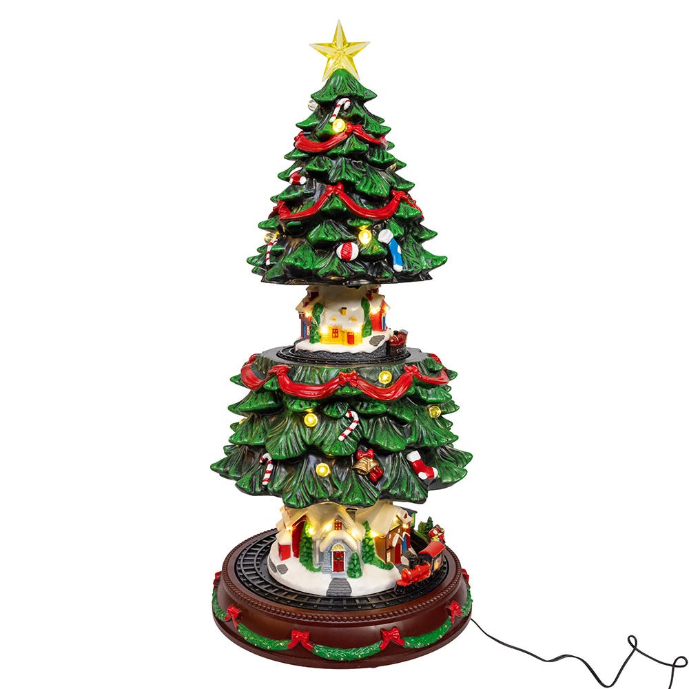 Kurt S. Adler Musical Animated Christmas Tree Table Piece