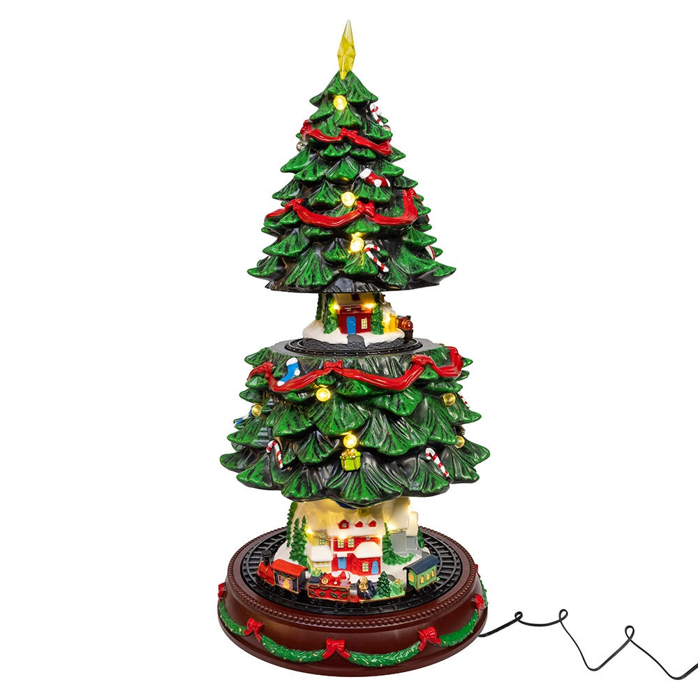 Kurt S. Adler Musical Animated Christmas Tree Table Piece