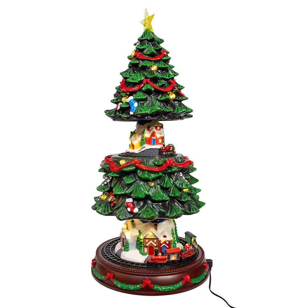 Kurt S. Adler Musical Animated Christmas Tree Table Piece