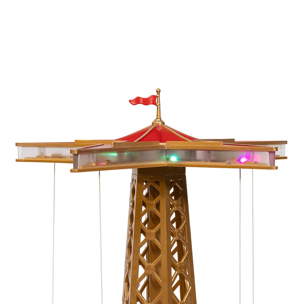 Kurt S. Adler LED Lighted Musical Santa Balloon Drop Table Piece