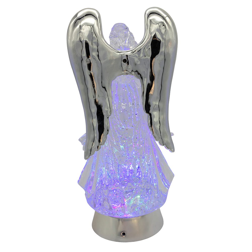 Kurt S. Adler 13.25“ Battery Operated USB LED Lighted Angel With Horn Water Globe