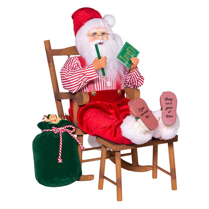 Kurt S. Adler 11“ KSA Kringles Sitting In Chair Santa