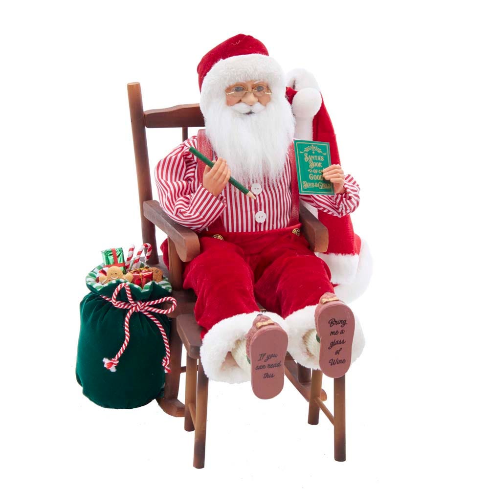 Kurt S. Adler 11“ KSA Kringles Sitting In Chair Santa
