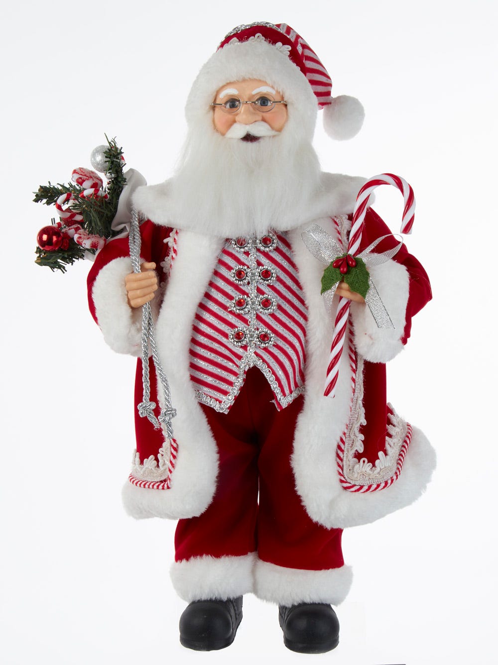 Kurt S. Adler 17.5“ KSA Kringles Peppermint Santa